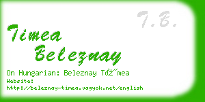 timea beleznay business card